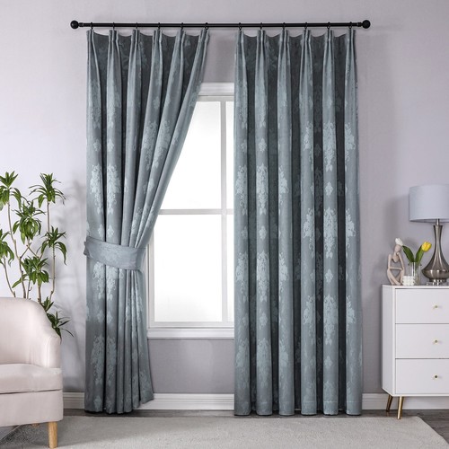 Jacquard pencil pleat curtains - pencil,