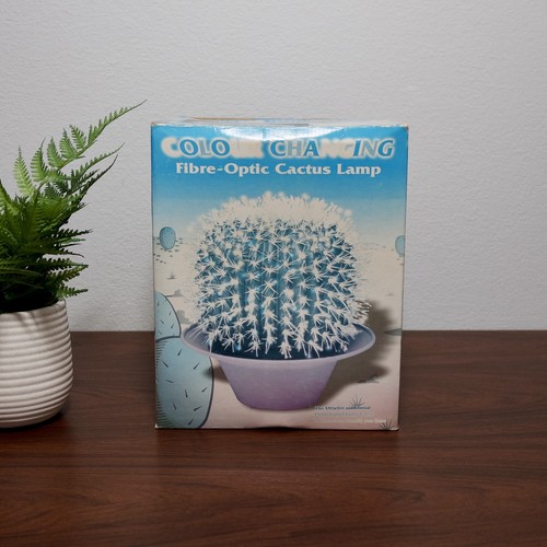 Boxed retro plastic cactus - plastic,