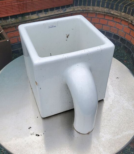 Garden planter white porcelain - garden,