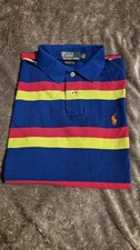 Polo Ralph Lauren Men's Stripe Polo T-shirt Size Large