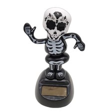 Halloween Solar Powered Swing Doll Skeleton Dancing Toy Car Dashboard Ornament