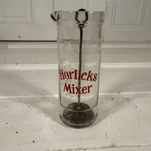 Vintage horlicks glass mixer - vintage,