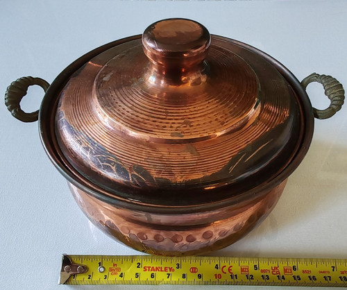 Vintage copper pot - copper, with