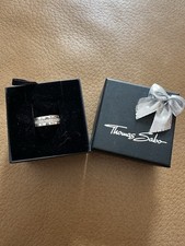 Thomas sabo Eternity ring Size M 925 Sterling Silver Cz Band Chunky gift boxed