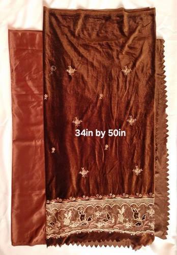 Brown velvet asian dress - brown,