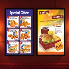 Backlit Film Poster Printing A0 A1 A2 A3 A4 and more for Lightbox Menu LED Sign