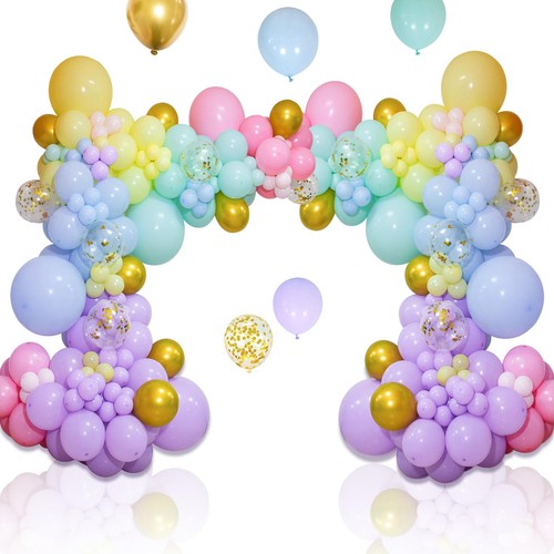 219pcs rainbow balloons - rainbow,