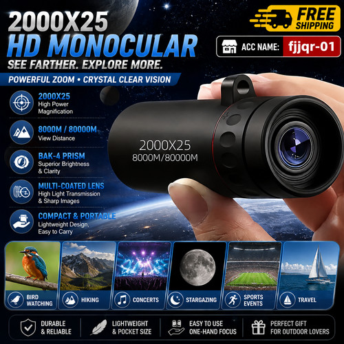 Monocular telescope 2000x25 - hd,