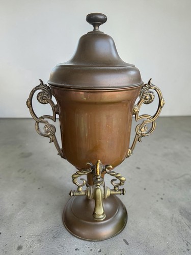 Antique copper samovar - antique,