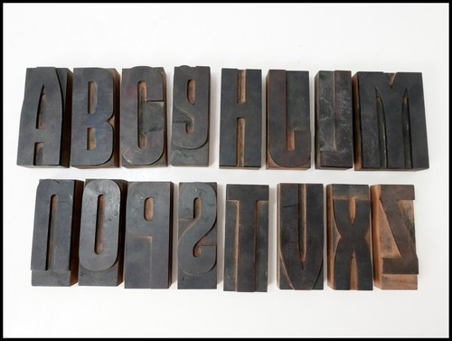Vintage printers blocks - printers,