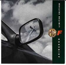 MG MGF Abingdon Edition Limited Edition 1997 UK Market Sales Brochure 1.8i VVC