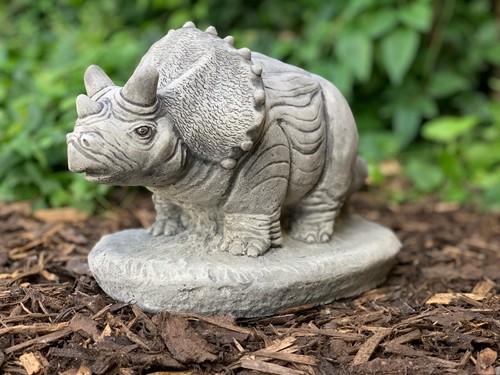 Concrete dinosaur triceratops