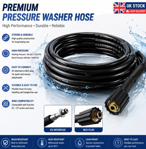 10m extension hose pipes - 6m/10m,