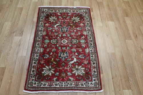 Old handmade persian rug with - old,
