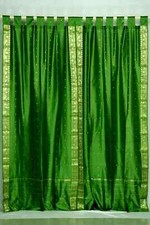Indo Forest Green Tab Top Sari