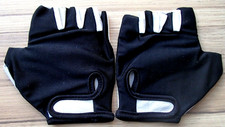 Black lycra leather palm - black,