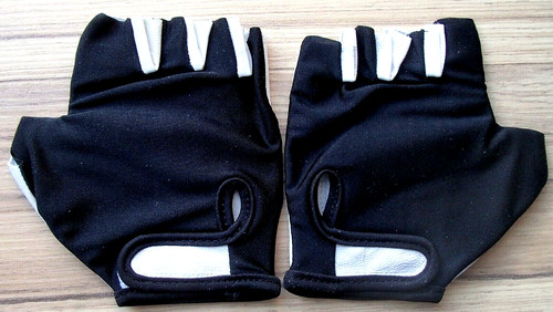 Black lycra leather palm - black,