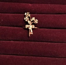 Vintage Russian Womens Floral Ring Size 17 Rose Gold 583*/14K -1970s decade