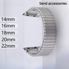 One-Piece Stainless steel Expander stretch metal watch band Strap 16/18/20/22mm