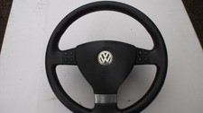 VW GOLF MK5 2006-08 GENUINE COMPLETE BLACK LEATHER STEERING WHEEL MULTIFUNCTION