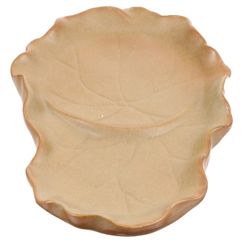 Brown ceramic pot tray - ceramic,