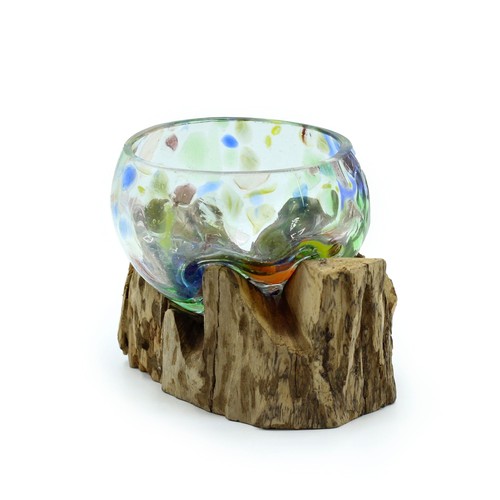 Molten coloured glass wood - molten,