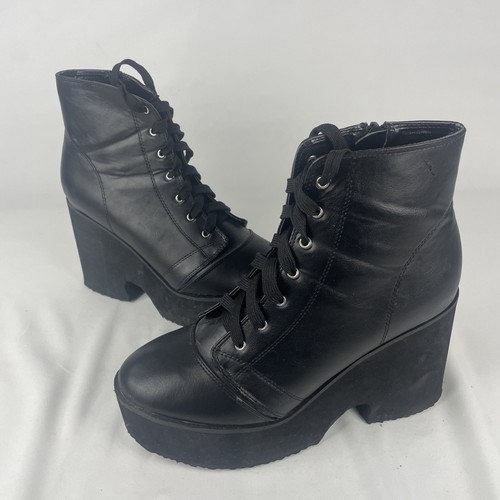 Iron fist leather platform - iron,