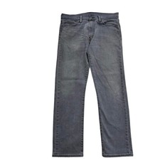 Levis 504 Jeans W34 L32 Mens Grey Regular Straight Fit Stretch Denim