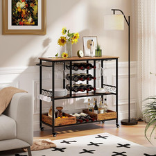 Bar Cart on Wheels Serving