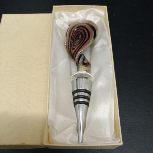 Glass and chromed metal bottle - chromed,