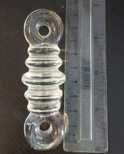 Vintage clear glass coil - clear,