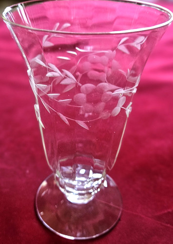 Vintage etched floral optic - vintage,