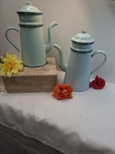 Vintage pair french enamel - french,