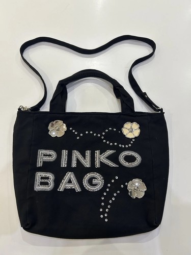 Pinko cloth bag black tote - pinko,