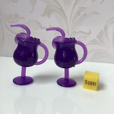 Barbie Purple Cocktail Glasses Accessories Drink DreamHouse Cocktails (A1)