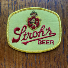 Vintage 80s USA Stroh’s beer alcohol embroidered patch