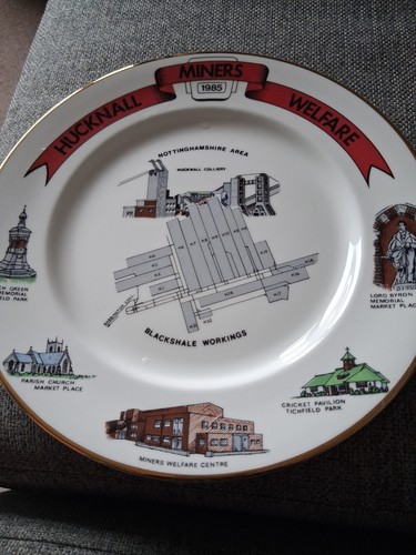 Vintage coal mining plate