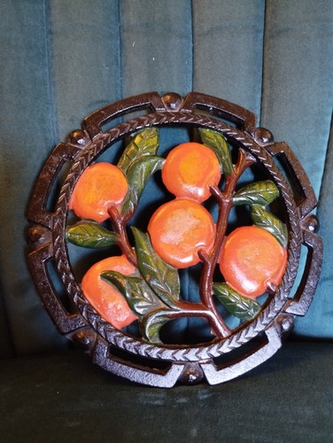 Heavy cast iron trivet with - heavy,