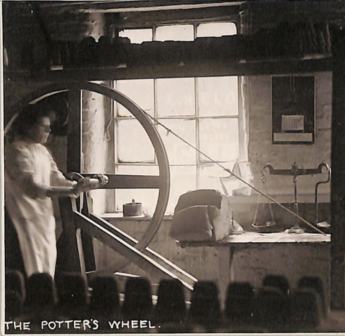 Pottery real photo postcard - pottery,