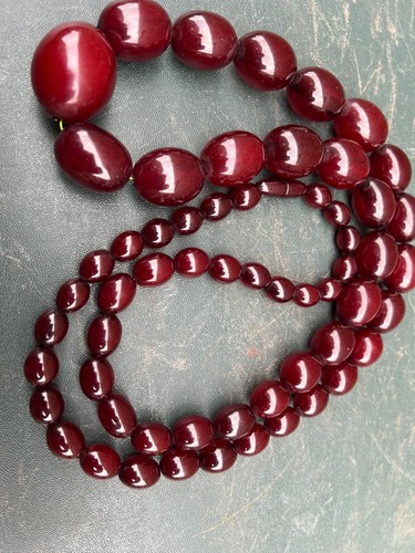 Vintage cherry amber bakelite - cherry,