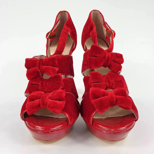 Ravel strappy heels - heels, red