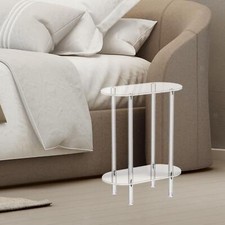 Acrylic Table 2 Tiers Simple Easy Assembly for Bathroom Farmhouse Restaurant
