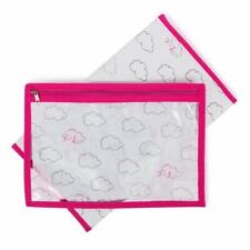 Pink Lining Yummy Mummy Portable Clouds Design Changing Mat & Wet Bag Set 