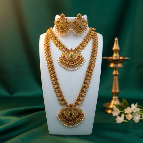 Gold plated indian bridal - gold,