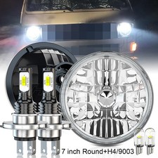 2× 7inch Round LED High Low