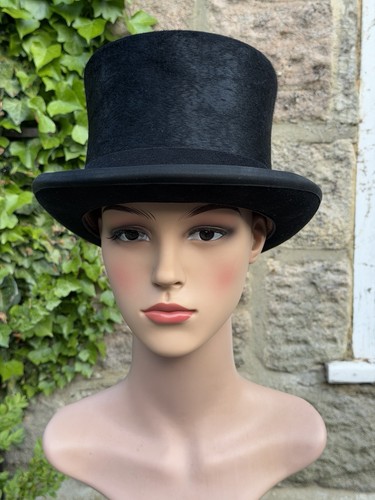 Vintage black silk - black, plush