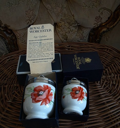 Royal worcester egg coddlers - egg,