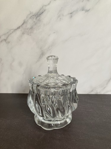 Crystal glass storage jar - crystal,