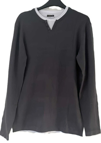 Mens grey jumper with - grey, white
