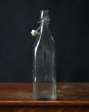 Vintage glass swing top bottle - glass,